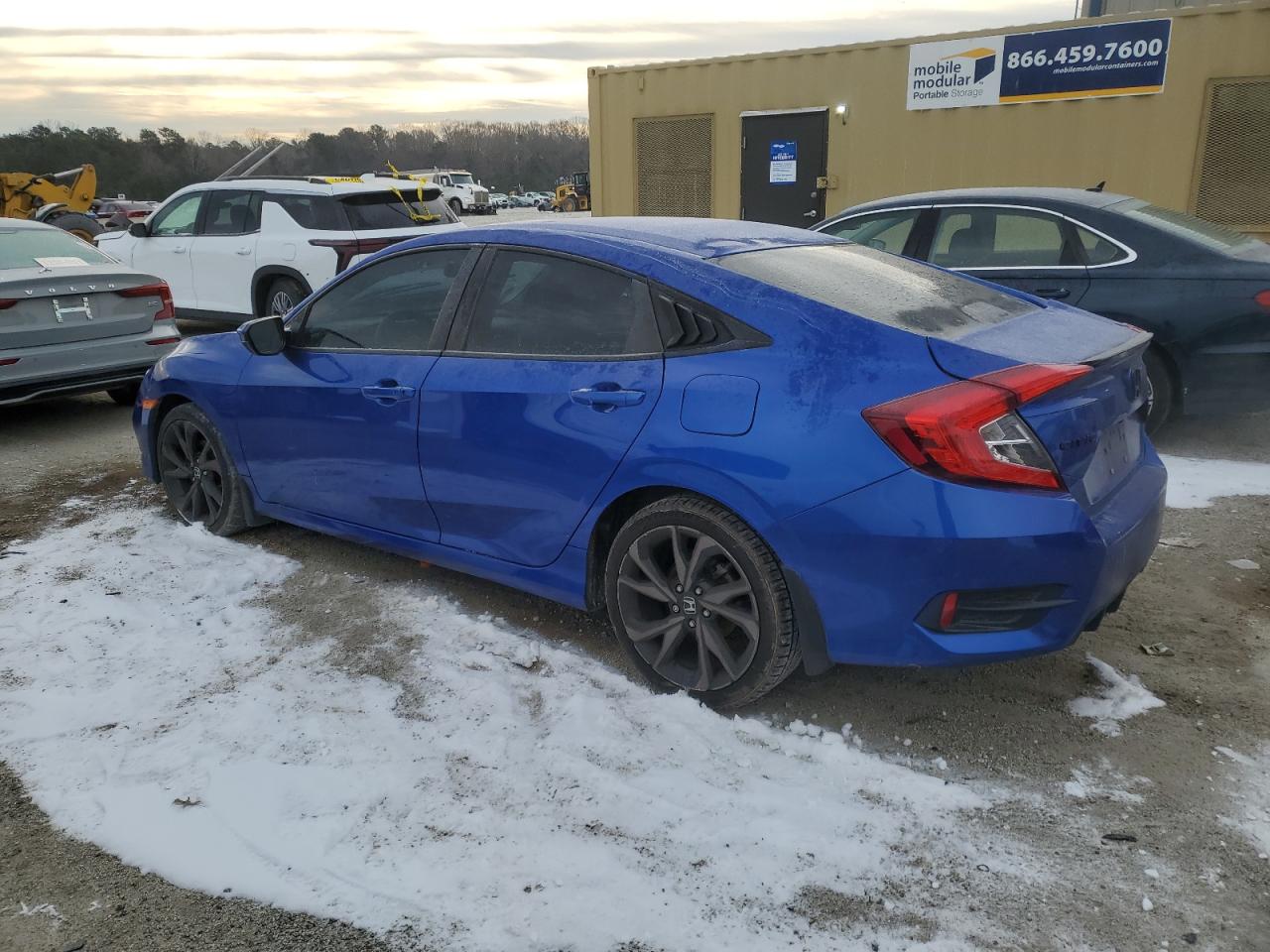 2020 Honda Civic VIN 19XFC2F8XLE022030 Copart auction photo, front end / rear end damage thumbnail 2
