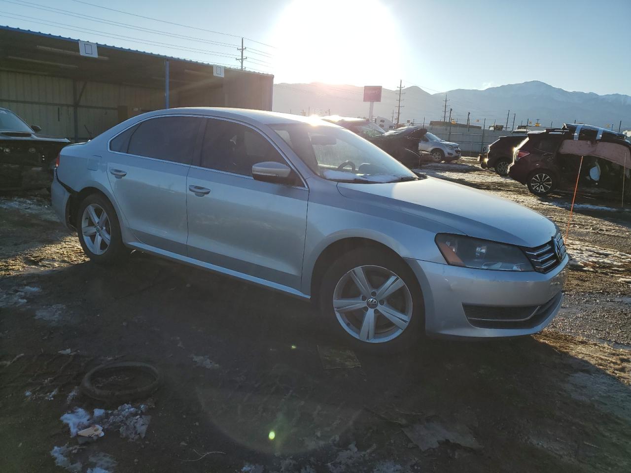 2014 Volkswagen Passat VIN 1VWBS7A37EC121129 Copart auction photo, rear end / hail damage thumbnail 4