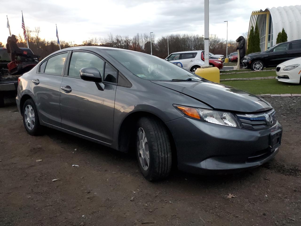 2012 Honda Civic VIN JHMFB4F29CS007217 Copart auction photo, front end / side damage thumbnail 4