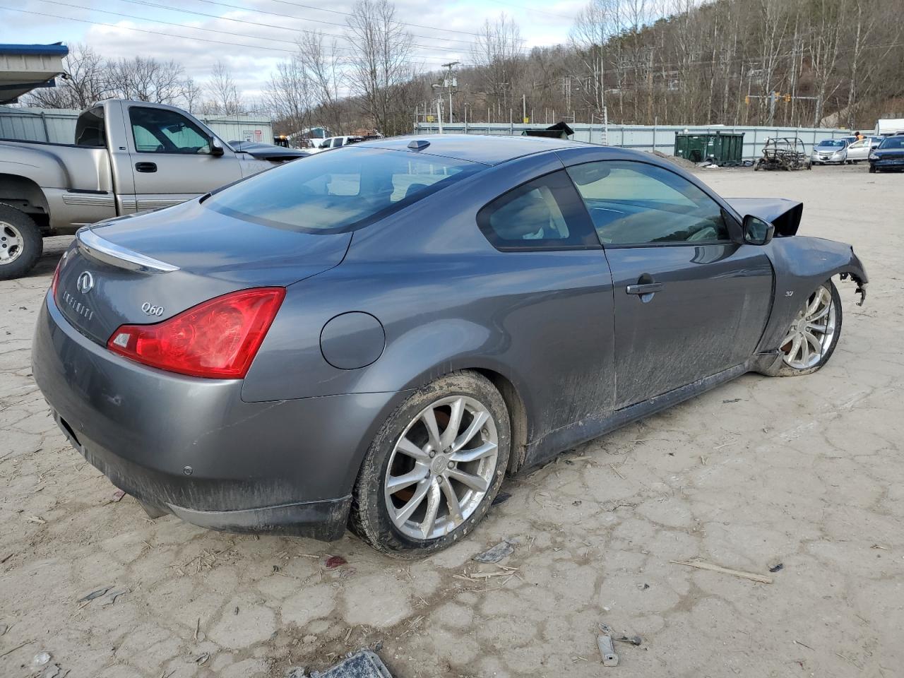 2014 Infiniti Q60 VIN JN1CV6EL2EM130045 Copart auction photo, front end / side damage thumbnail 3