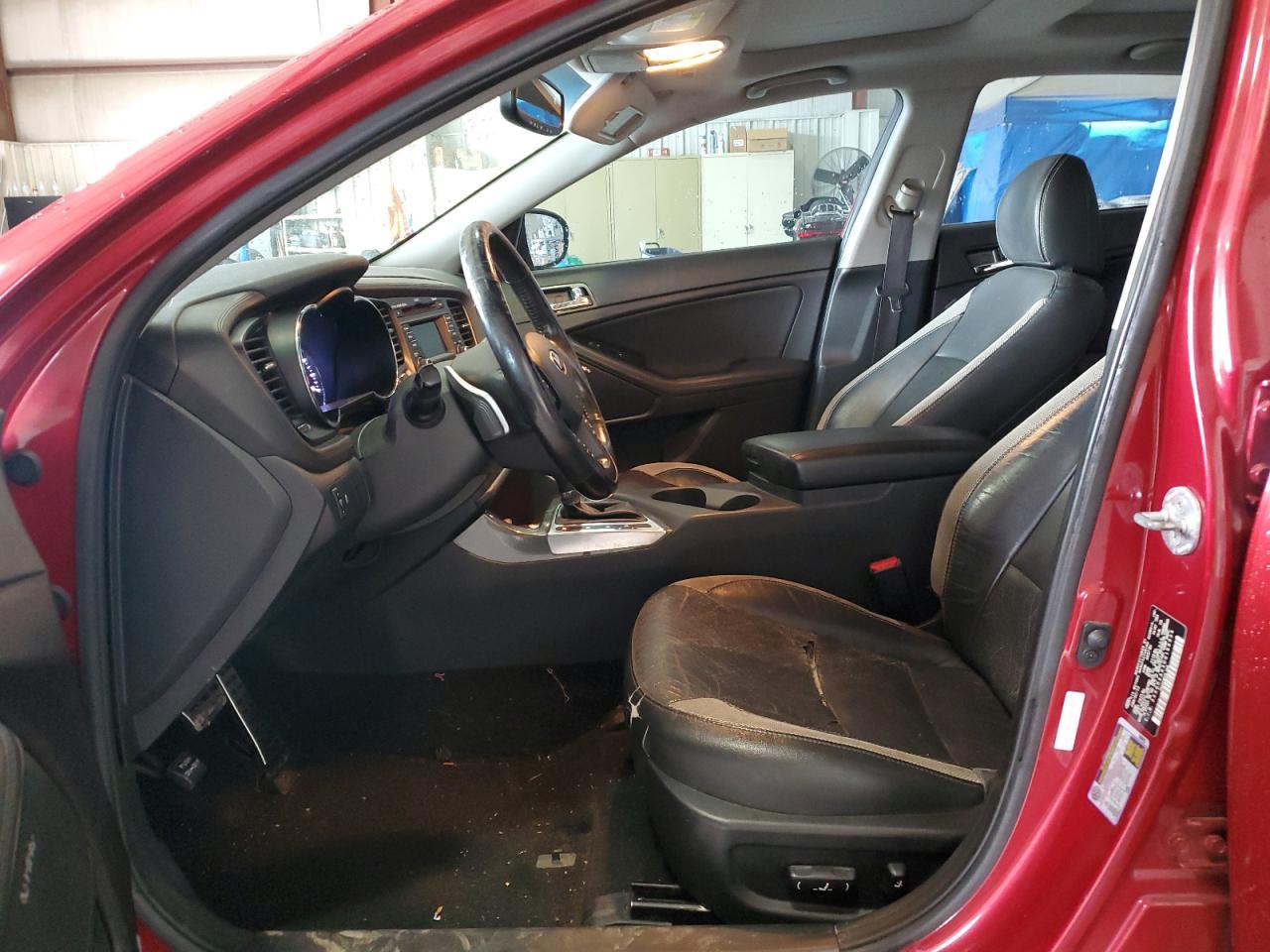 2013 KIA Optima VIN 5XXGR4A6XDG166934 Copart auction photo, front end / side damage thumbnail 7