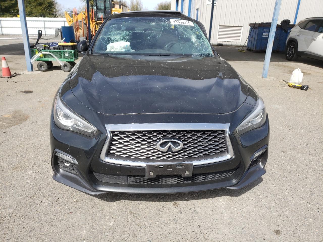 2019 Infiniti Q50 VIN JN1FV7AP1KM760890 Copart auction photo, side / top/roof damage thumbnail 5