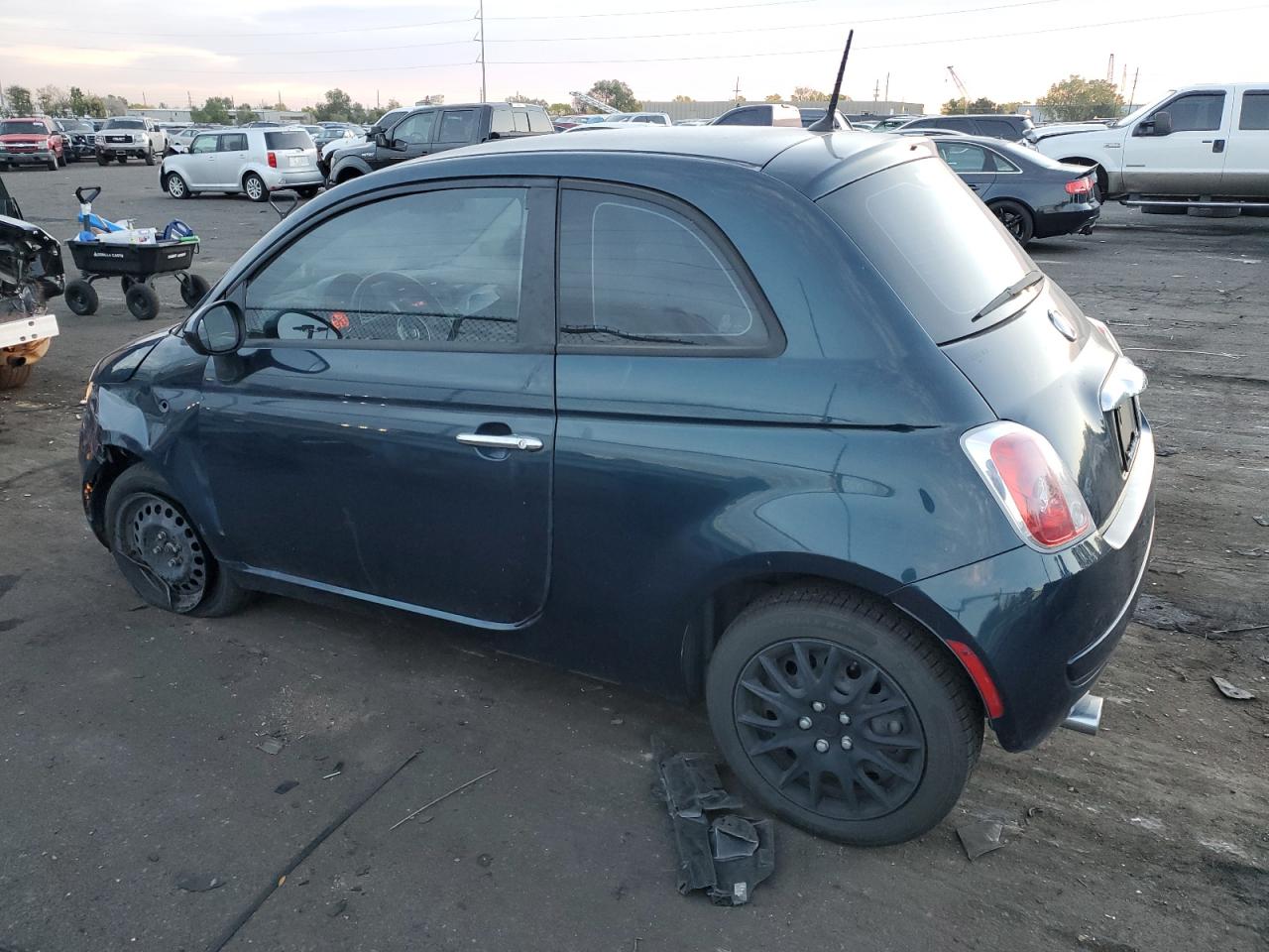 2013 Fiat 500 VIN 3C3CFFAR4DT678131 Copart auction photo, all over damage thumbnail 2