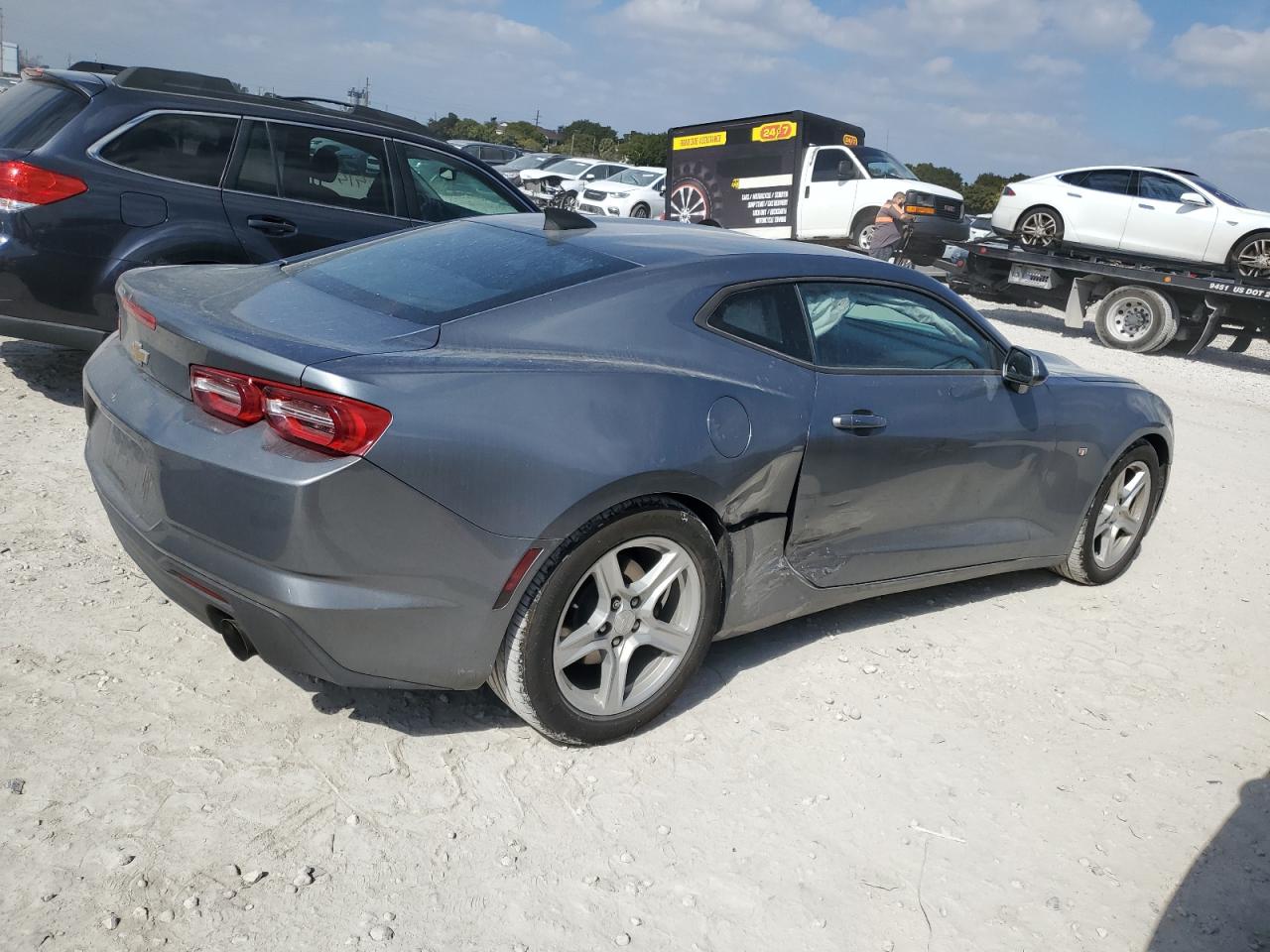 2019 Chevrolet Camaro VIN 1G1FB1RX9K0127674 Copart auction photo, front end / side damage thumbnail 3