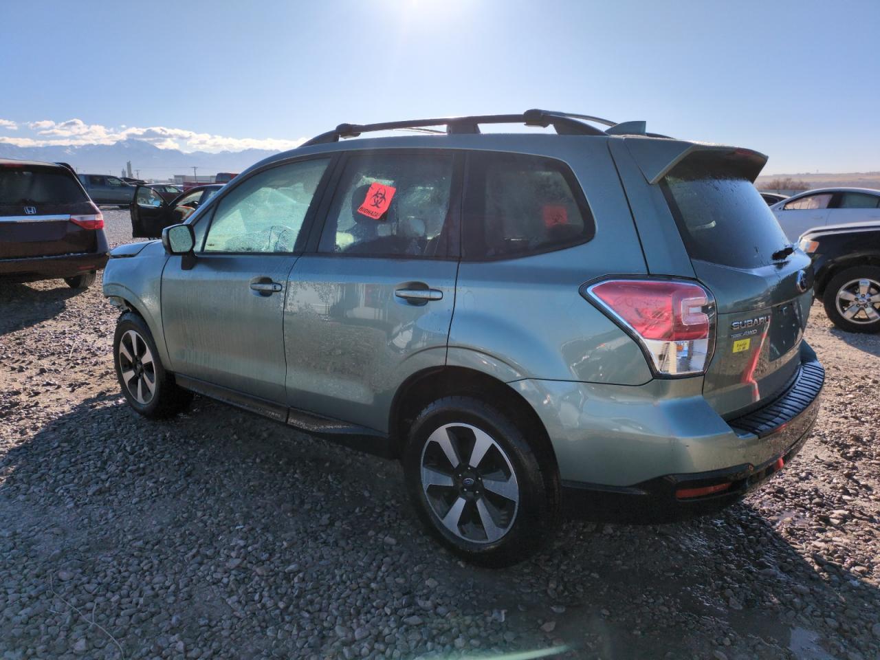 2018 Subaru Forester VIN JF2SJAGC9JH488980 Copart auction photo, front end damage thumbnail 2