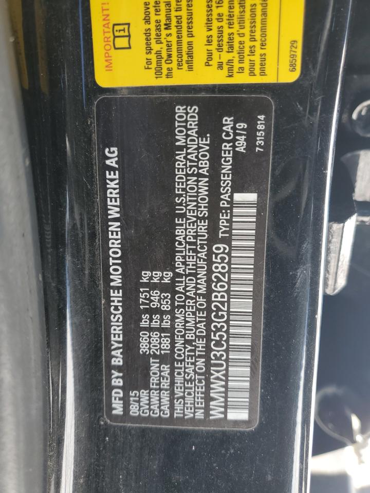 2016 MINI Cooper VIN WMWXU3C53G2B62859 Copart auction photo, front end / minor dent/scratches damage thumbnail 12