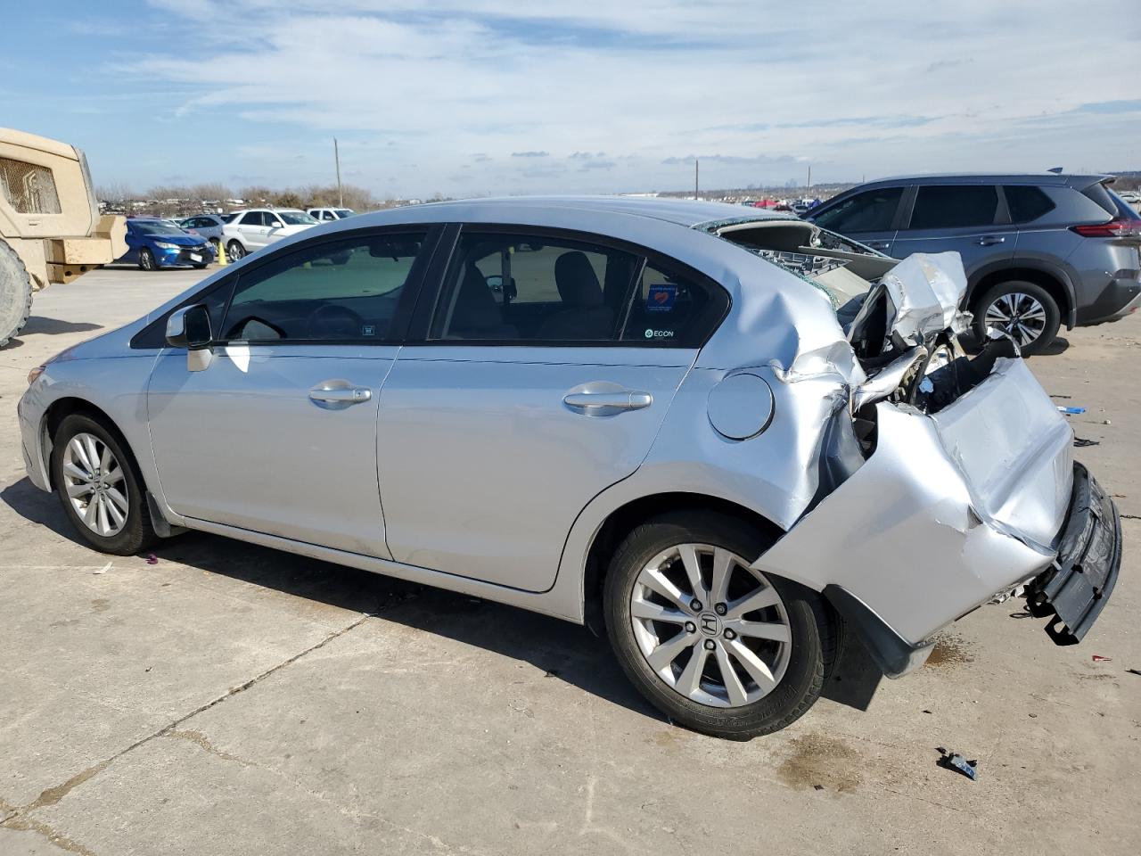 2012 Honda Civic VIN 2HGFB2F94CH548803 Copart auction photo, rear end damage thumbnail 2