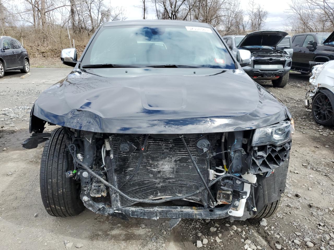 2021 Jeep Grand Cherokee VIN 1C4RJFBG4MC777576 Copart auction photo, front end / side damage thumbnail 5