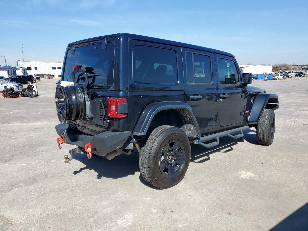 2021 Jeep Wrangler VIN 1C4JJXFM9MW565029 Copart auction photo, side / rear end damage thumbnail 3