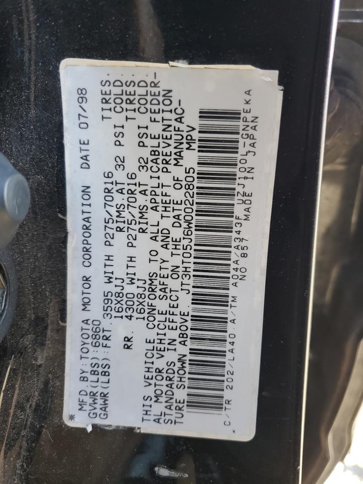 1998 Toyota Land Cruiser VIN JT3HT05J6W0022805 Copart auction photo, all over damage thumbnail 15