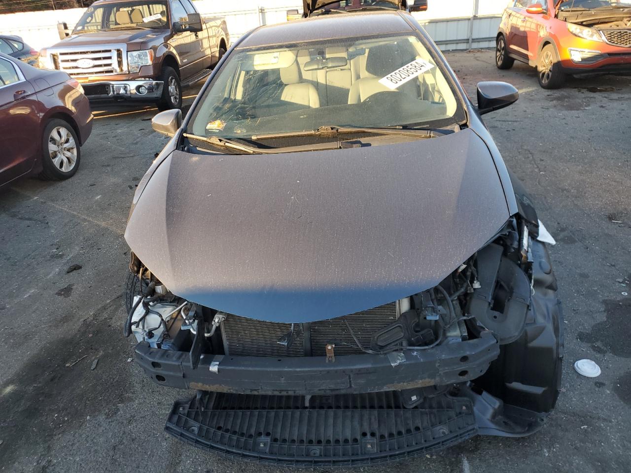 2015 Toyota Corolla VIN 2T1BURHE7FC355960 Copart auction photo, front end / side damage thumbnail 5