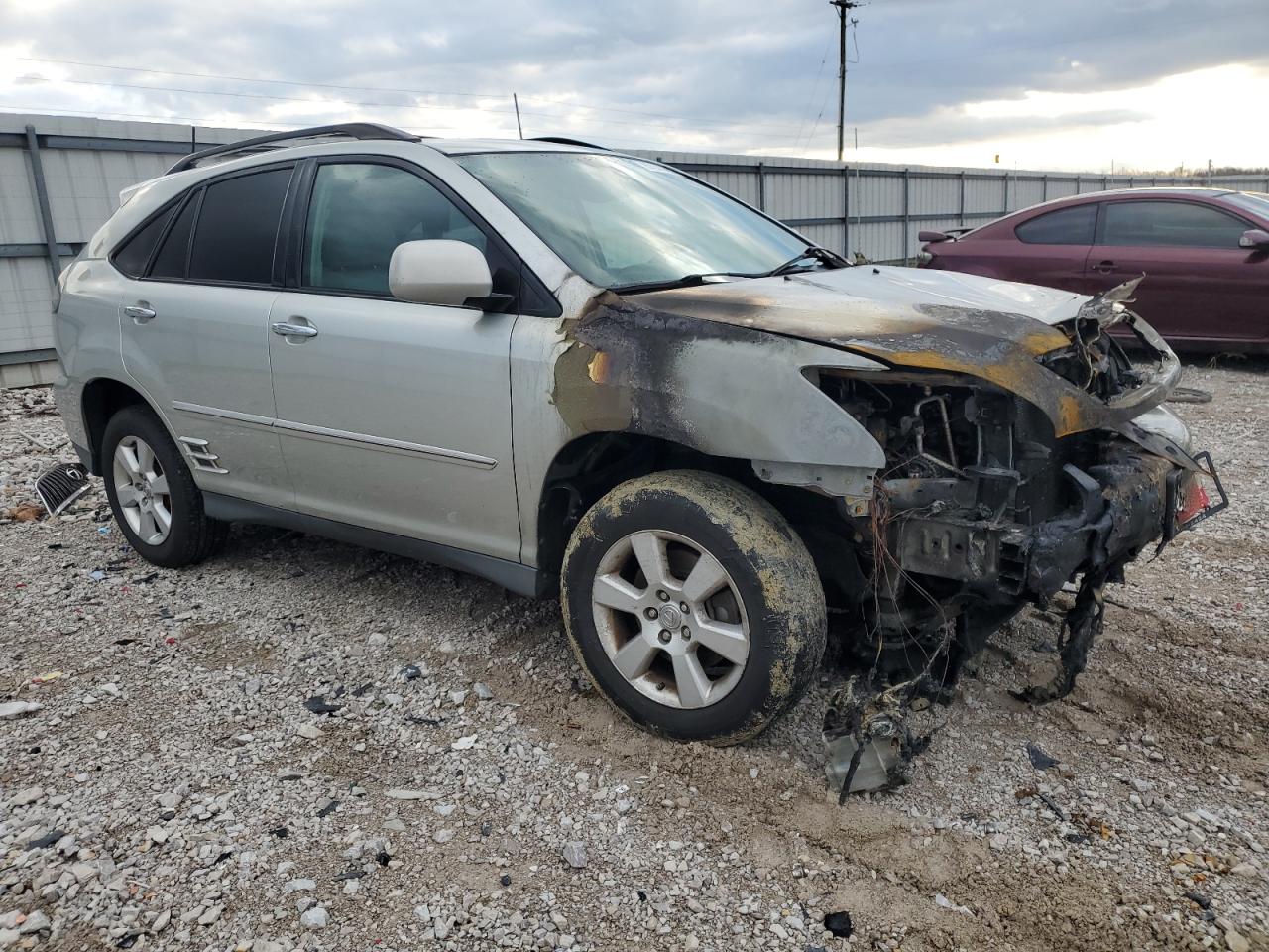 2006 Lexus RX VIN 2T2HA31U96C087801 Copart auction photo, burn - engine damage thumbnail 4