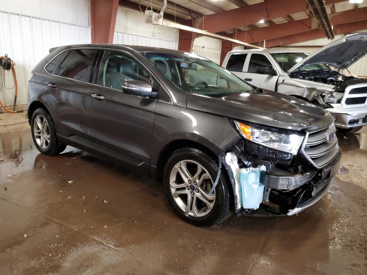 2016 Ford Edge VIN 2FMPK3K95GBB42547 Copart auction photo, front end / side damage thumbnail 4