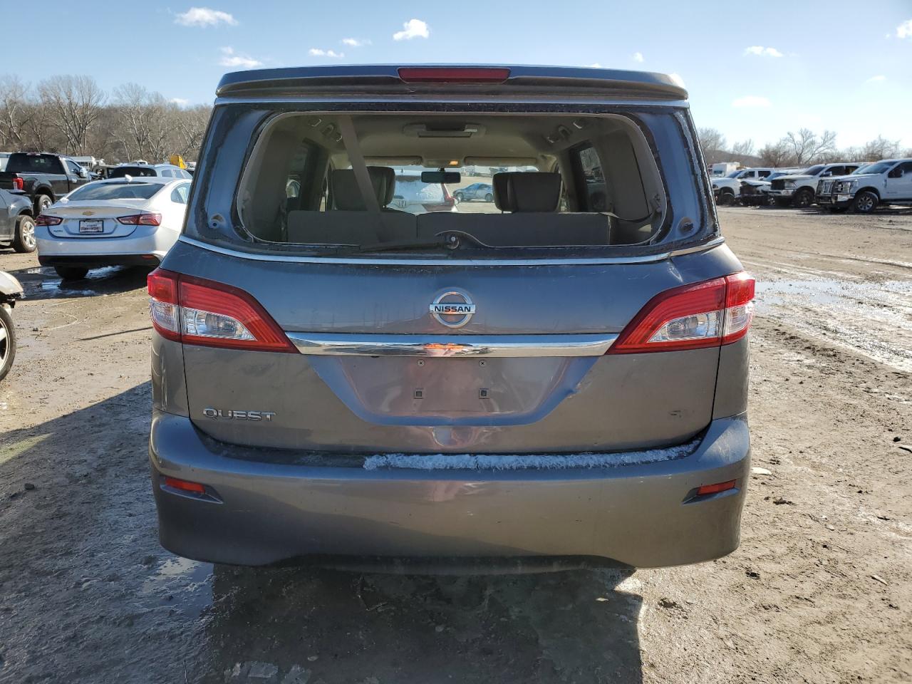 2015 Nissan Quest VIN JN8AE2KP4F9133672 Copart auction photo, front end / vandalism damage thumbnail 6