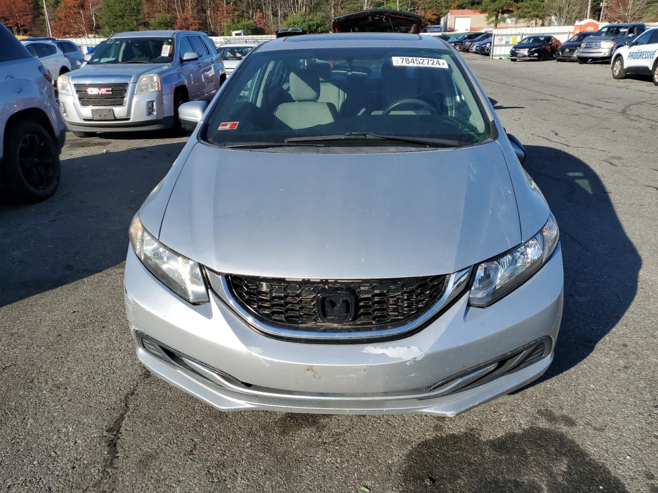 2015 Honda Civic VIN 19XFB2F84FE252136 Copart auction photo, side / rear end damage thumbnail 5