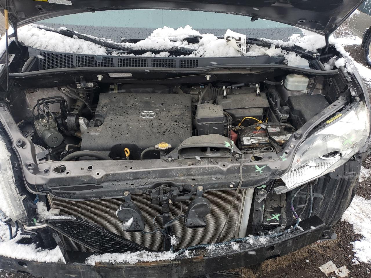 2012 Toyota Sienna VIN 5TDDK3DC2CS044276 Copart auction photo, front end damage thumbnail 12