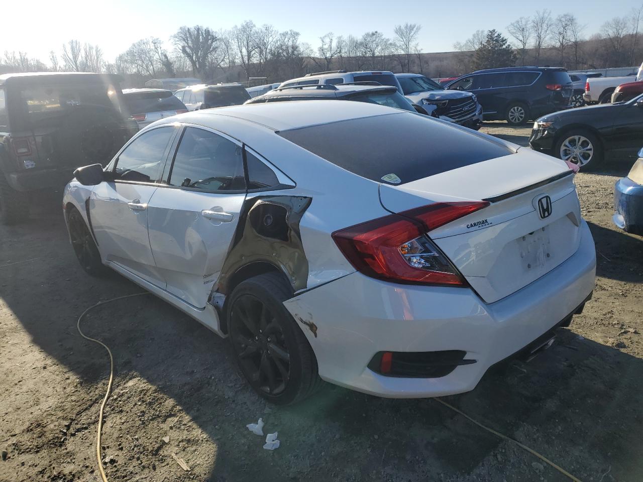 2020 Honda Civic VIN 2HGFC2F83LH572241 Copart auction photo, side damage thumbnail 2