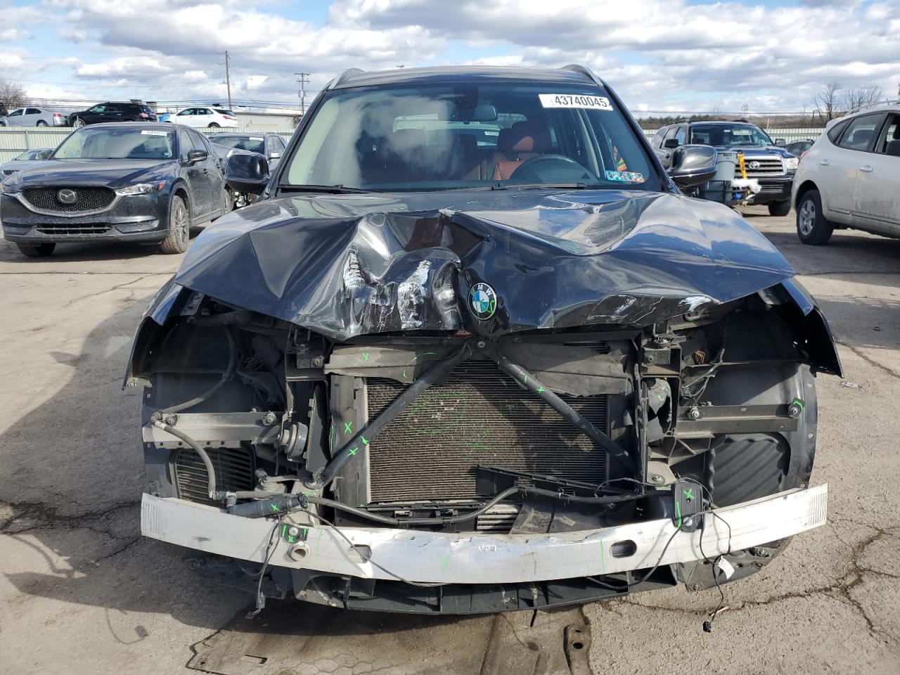 2014 BMW X3 VIN 5UXWX7C59E0E82983 Copart auction photo, front end / side damage thumbnail 5