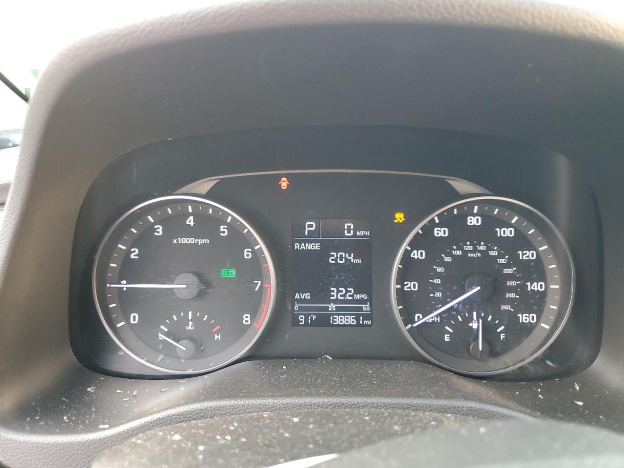 2017 Hyundai Elantra VIN 5NPD74LF6HH210766 Copart auction photo, top/roof damage thumbnail 9