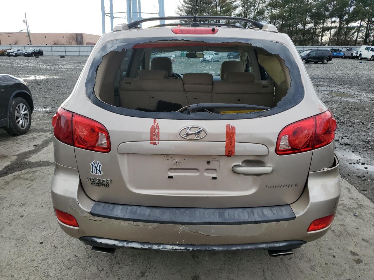 2007 Hyundai Santa Fe VIN 5NMSG13D37H079098 Copart auction photo, side / rear end damage thumbnail 6