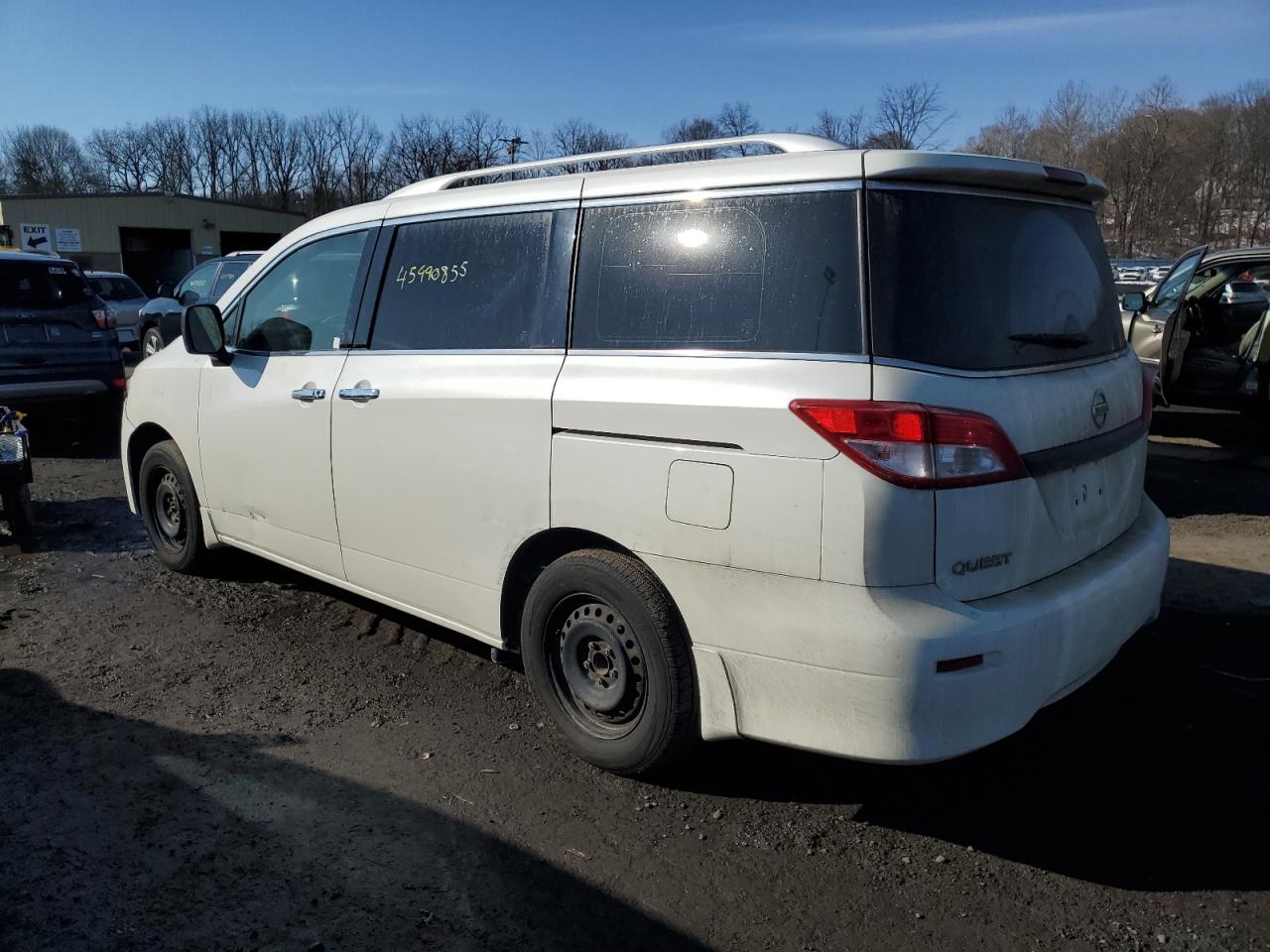 2015 Nissan Quest VIN JN8AE2KP0F9121342 Copart auction photo, front end / side damage thumbnail 2