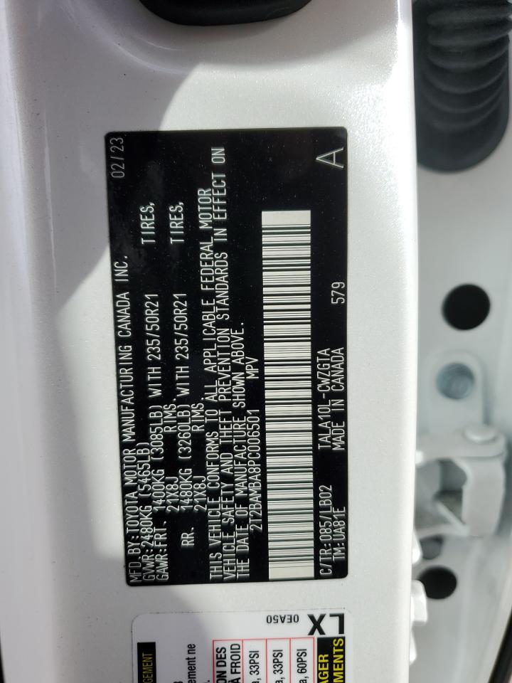 2023 Lexus RX VIN 2T2BAMBA8PC006501 Copart auction photo, front end damage thumbnail 15