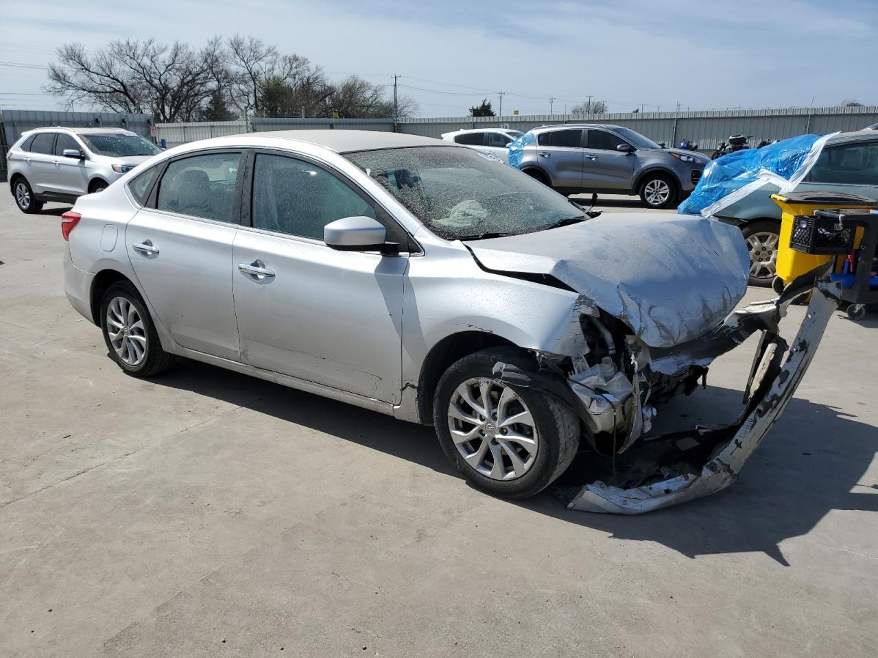 2019 Nissan Sentra VIN 3N1AB7AP6KY339442 Copart auction photo, front end / hail damage thumbnail 4