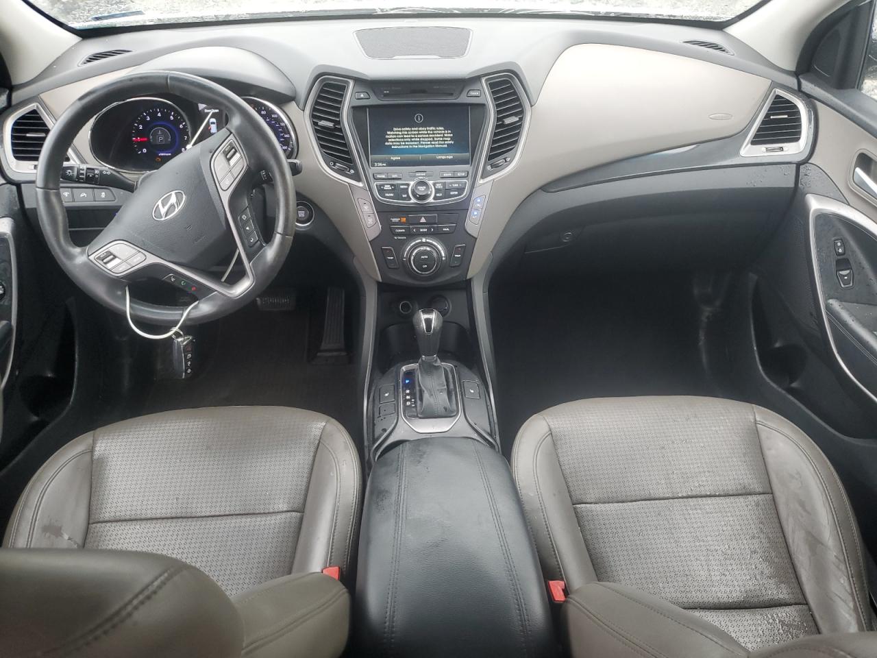 2014 Hyundai Santa Fe VIN 5XYZU3LA9EG189623 Copart auction photo, front end / undercarriage damage thumbnail 8