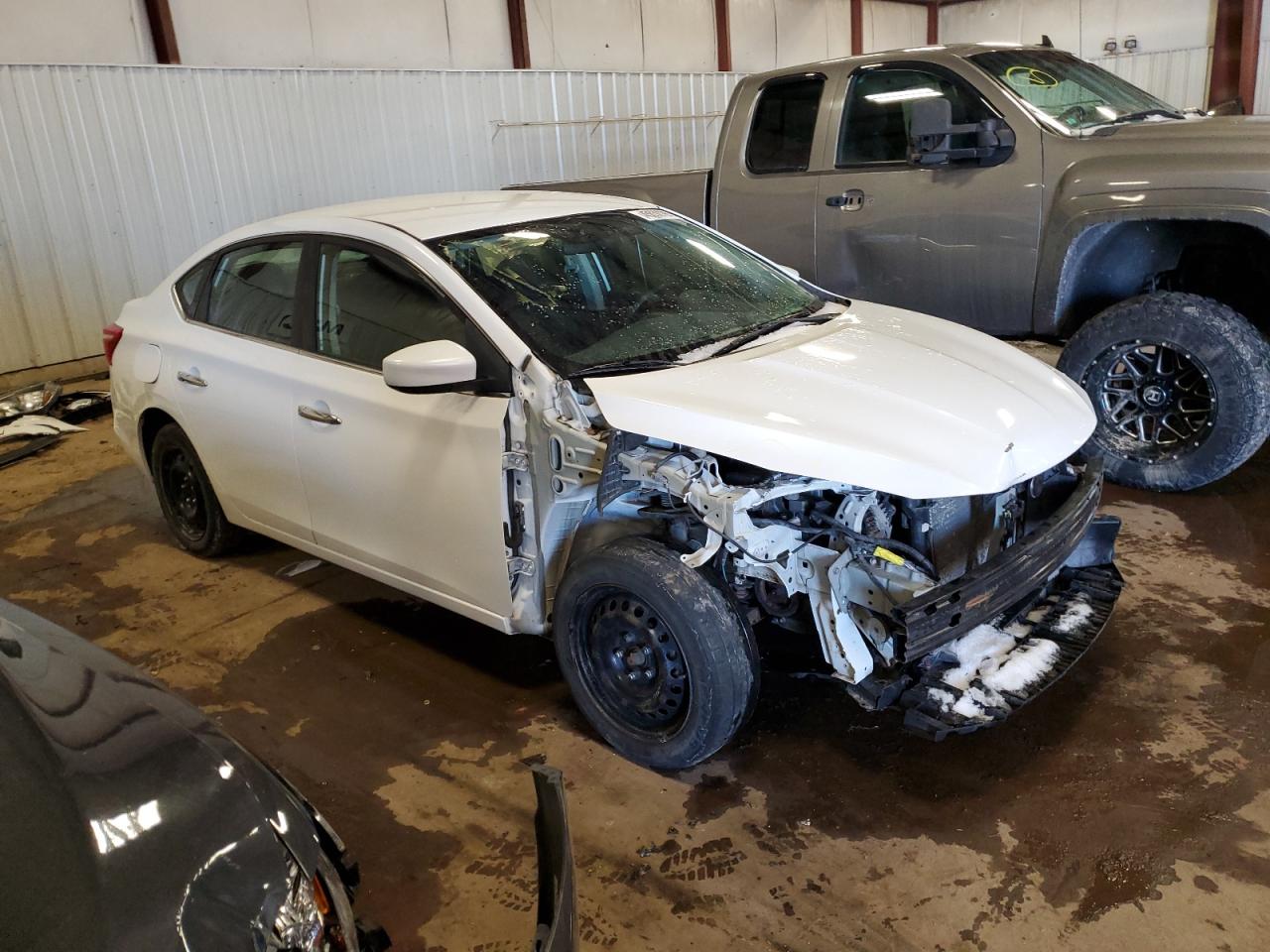 2016 Nissan Sentra VIN 3N1AB7AP6GL662345 Copart auction photo, front end / side damage thumbnail 4