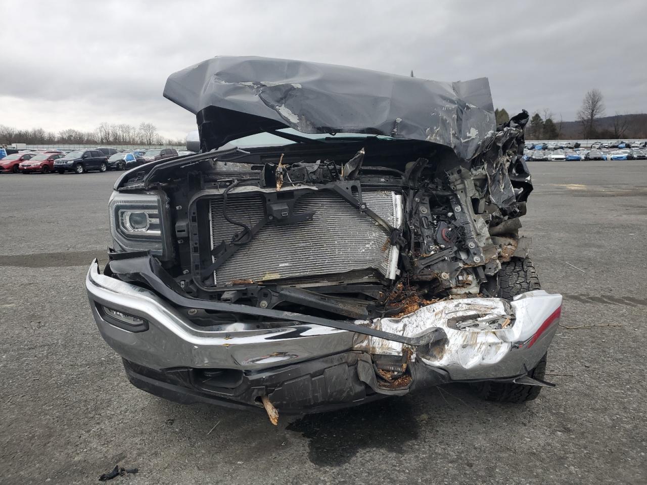 2016 GMC Sierra VIN 3GTU2NECXGG145306 Copart auction photo, front end / side damage thumbnail 5