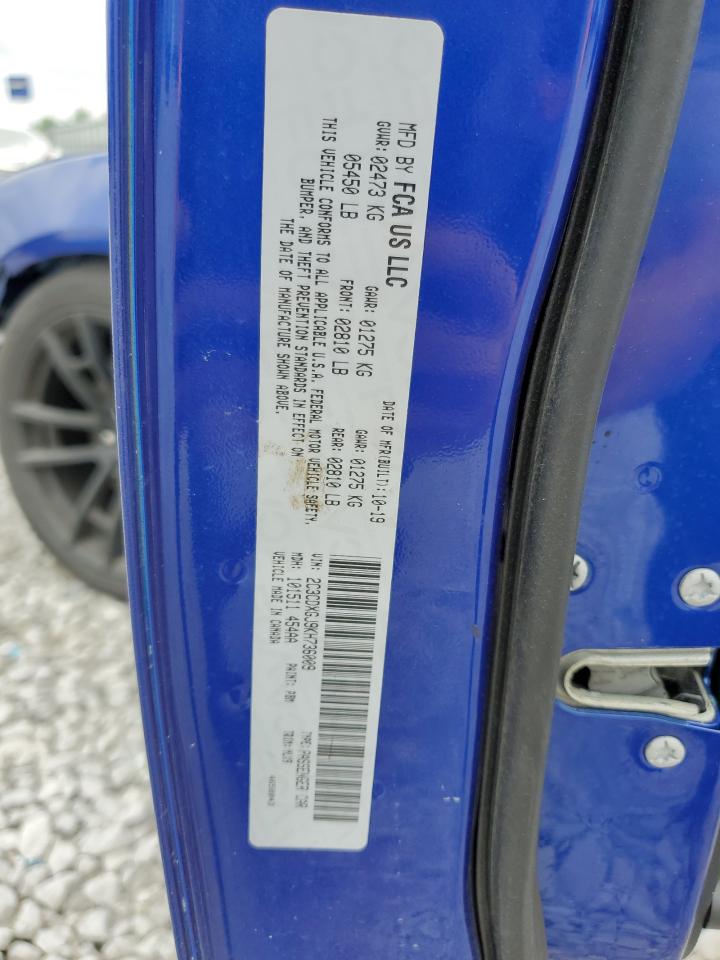 2019 Dodge Charger VIN 2C3CDXGJ9KH736009 Copart auction photo, front end damage thumbnail 13