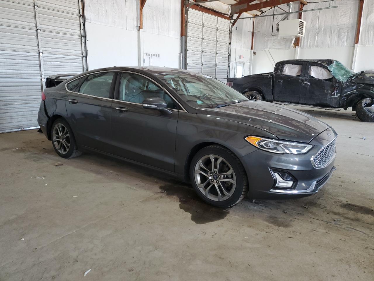 2020 Ford Fusion VIN 3FA6P0RU8LR129884 Copart auction photo, rear end / frame damage damage thumbnail 4