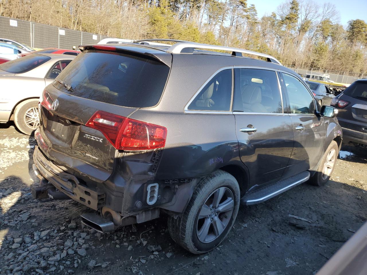 2012 Acura MDX VIN 2HNYD2H36CH531957 Copart auction photo, front end / rear end damage thumbnail 3