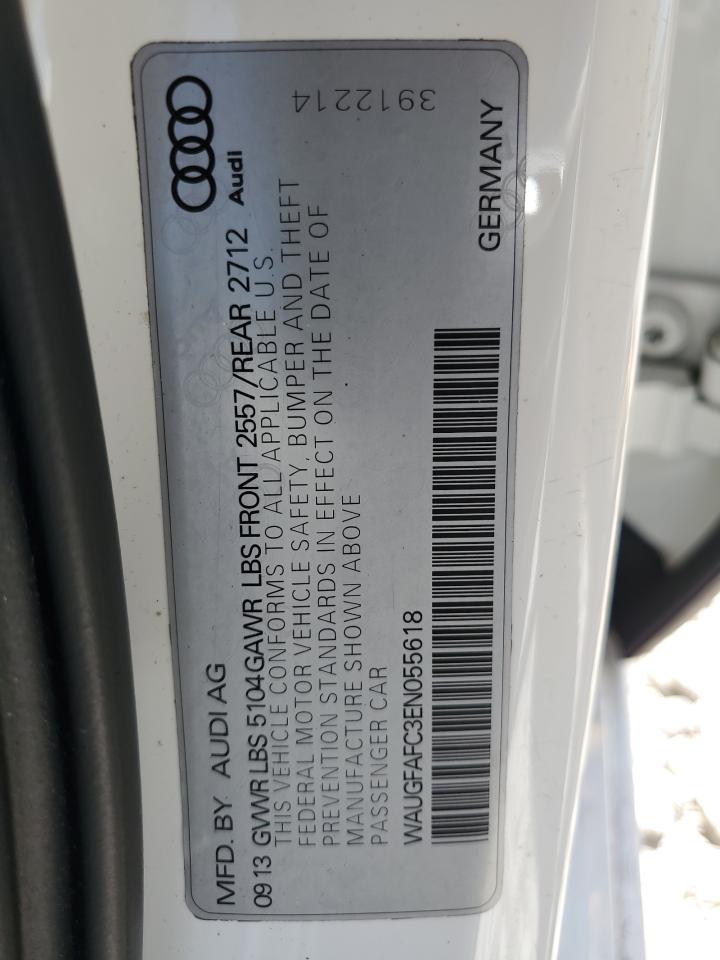 2014 Audi A6 VIN WAUGFAFC3EN055618 Copart auction photo, mechanical damage thumbnail 12