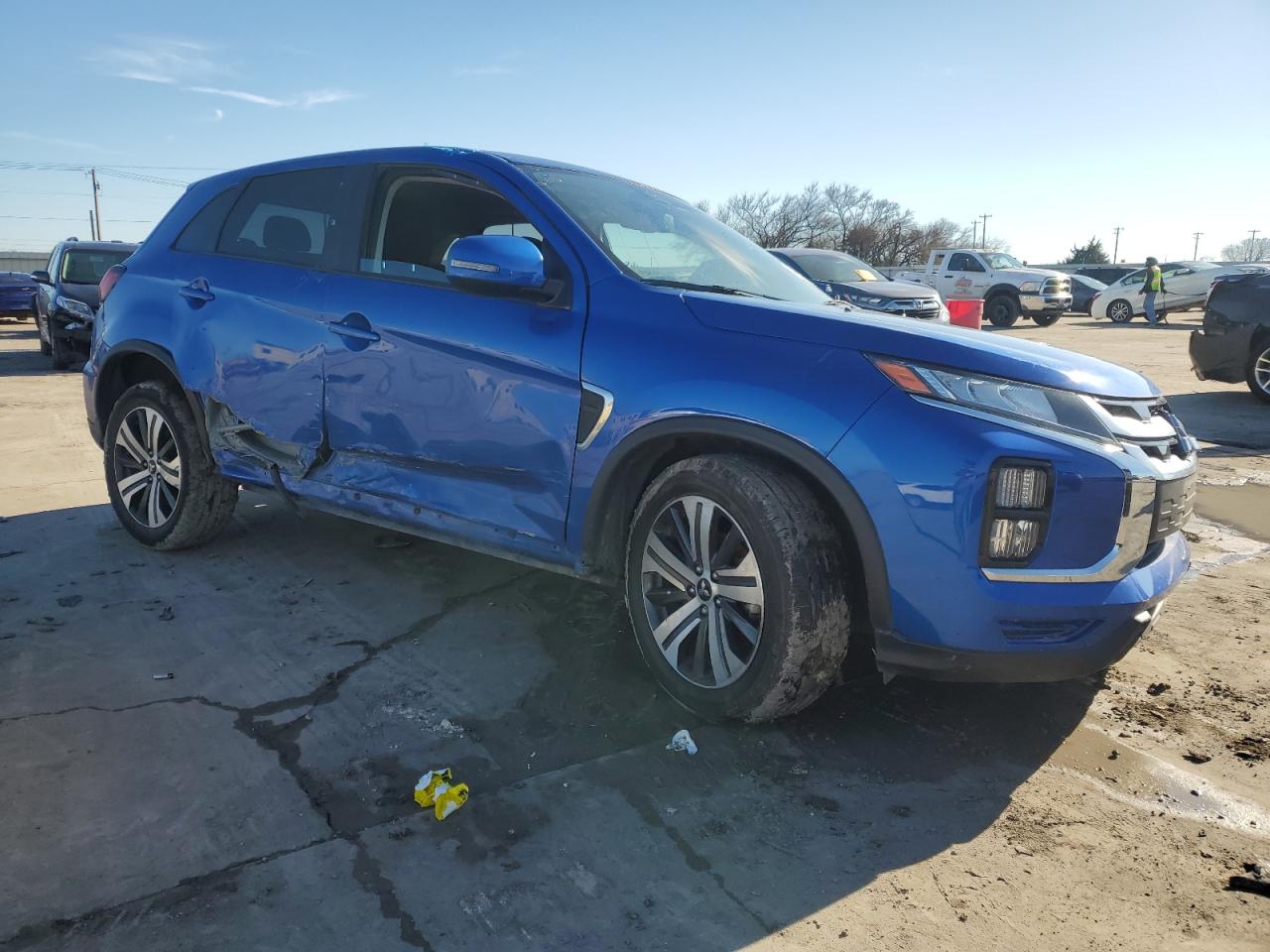 2020 Mitsubishi Outlander VIN JA4AR3AU2LU023817 Copart auction photo, side / hail damage thumbnail 4