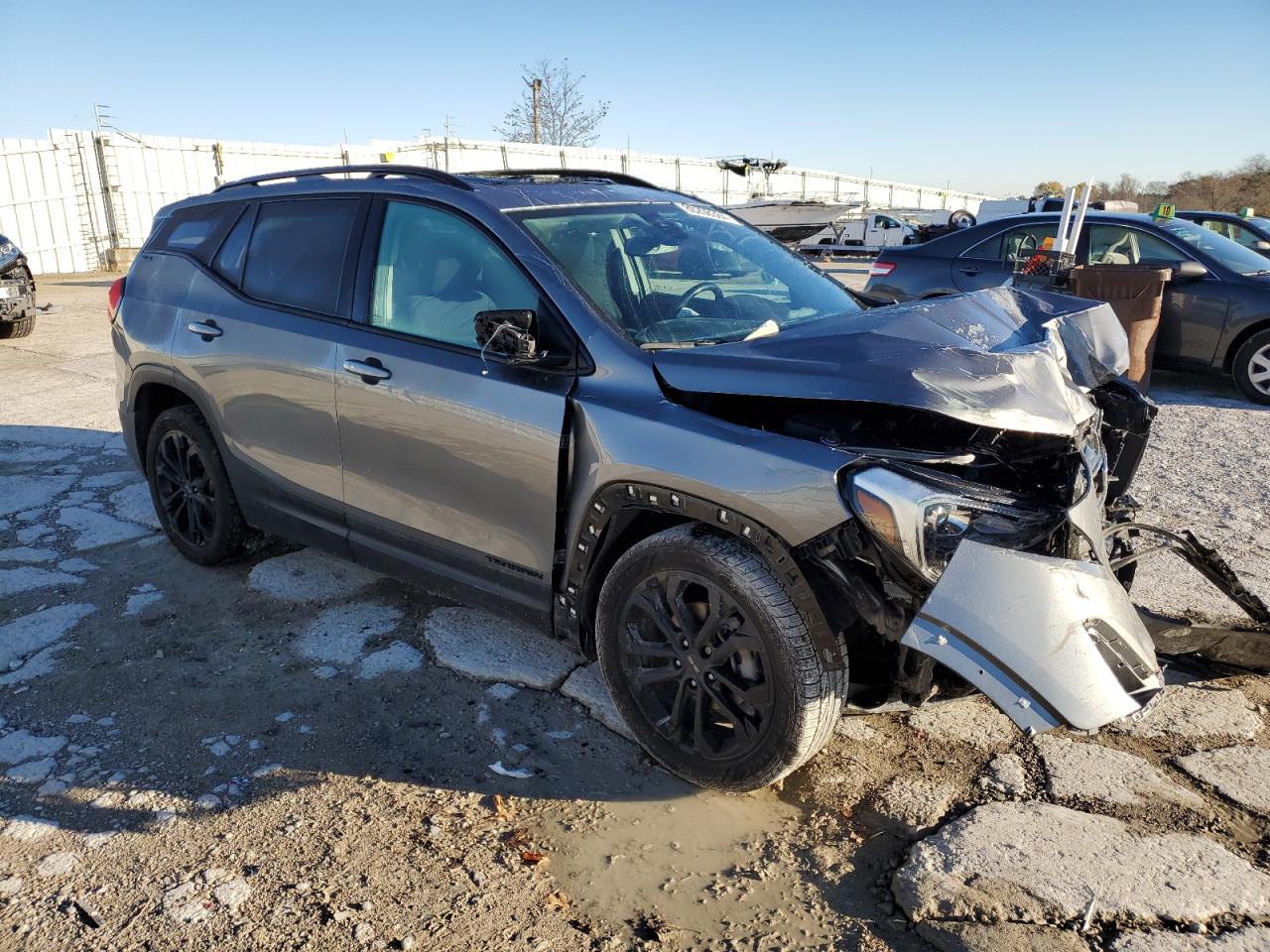 2020 GMC Terrain VIN 3GKALTEV5LL220716 Copart auction photo, front end / all over damage thumbnail 4