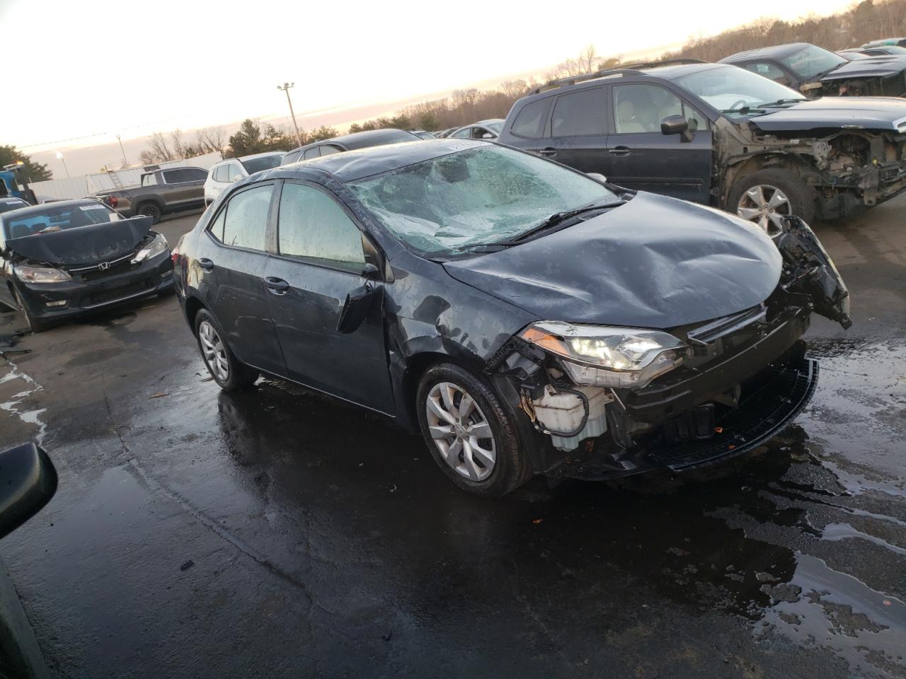 2015 Toyota Corolla VIN 2T1BURHE8FC403563 Copart auction photo, rollover damage thumbnail 4