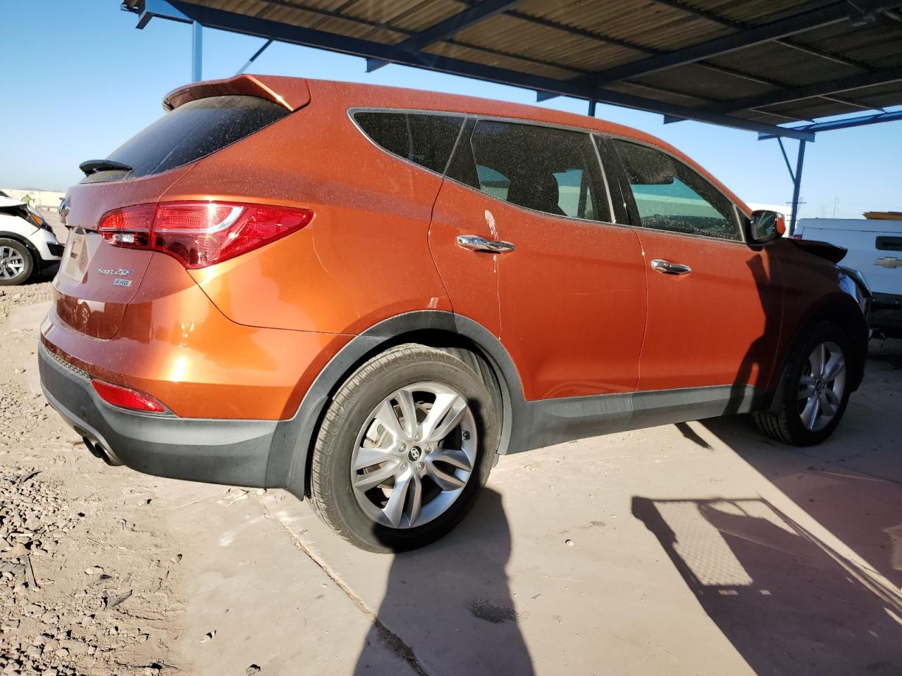 2013 Hyundai Santa Fe VIN 5XYZWDLA1DG042954 Copart auction photo, front end damage thumbnail 3