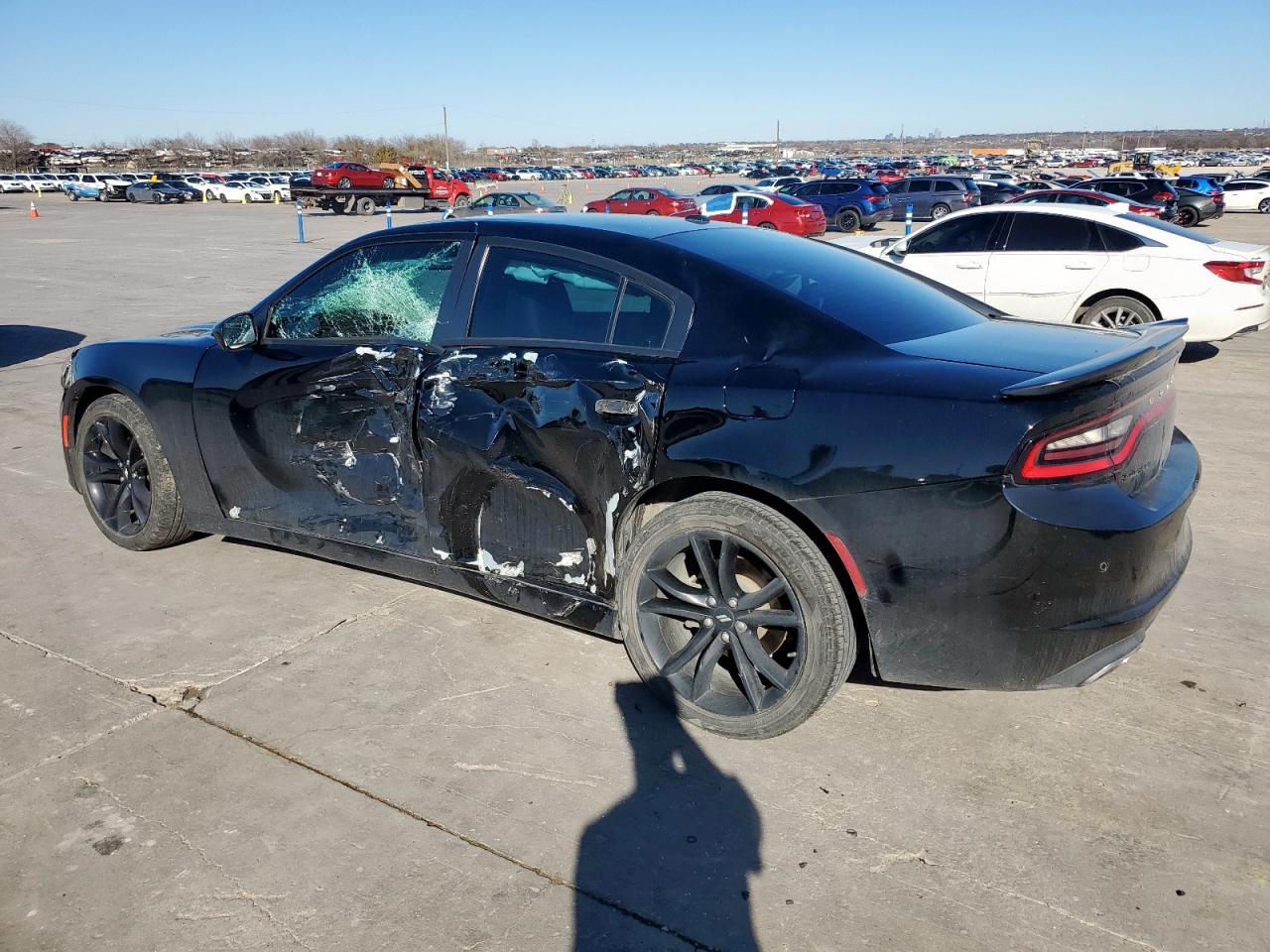 2018 Dodge Charger VIN 2C3CDXBG3JH186249 Copart auction photo, side damage thumbnail 2