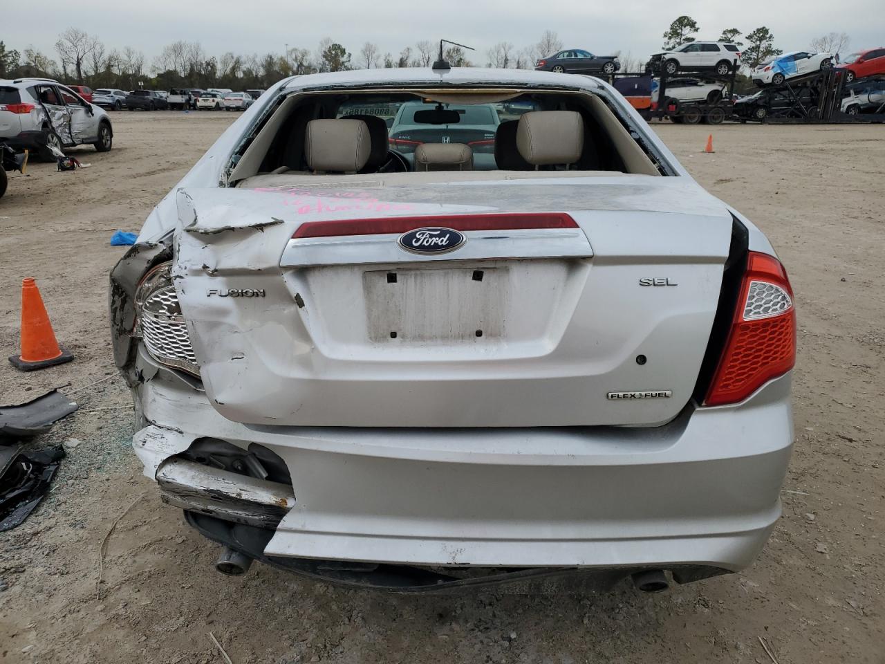 2011 Ford Fusion VIN 3FAHP0JG9BR292752 Copart auction photo, rear end / side damage thumbnail 6