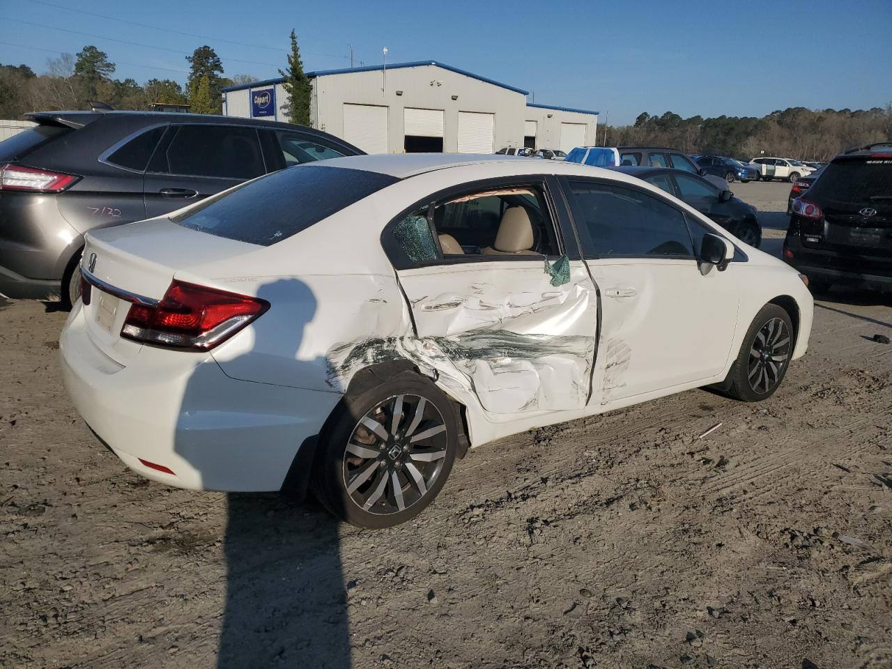 2015 Honda Civic VIN 19XFB2F9XFE078081 Copart auction photo, side damage thumbnail 3