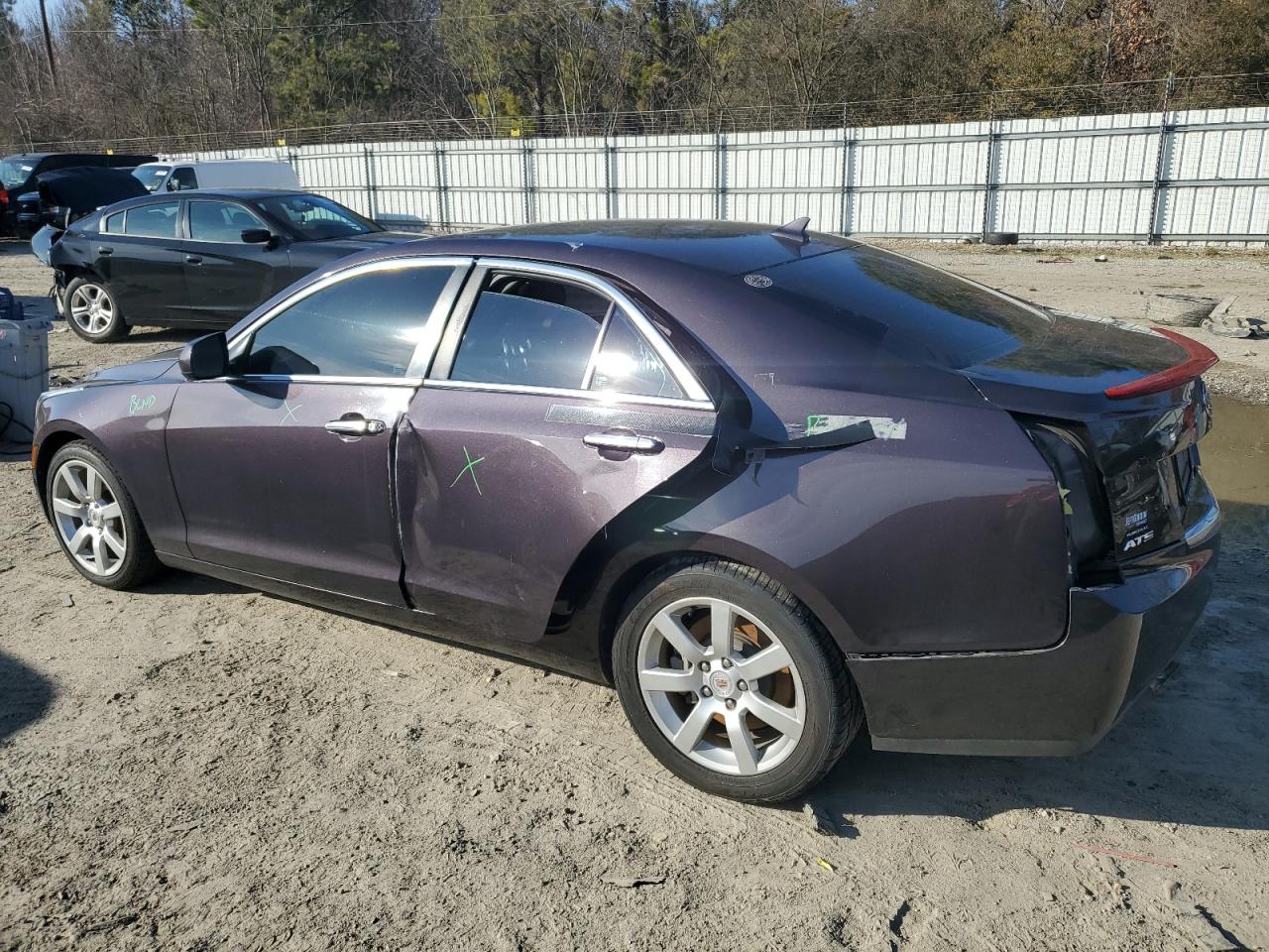 2014 Cadillac ATS VIN 1G6AA5RA8E0141600 Copart auction photo, side / rear end damage thumbnail 2