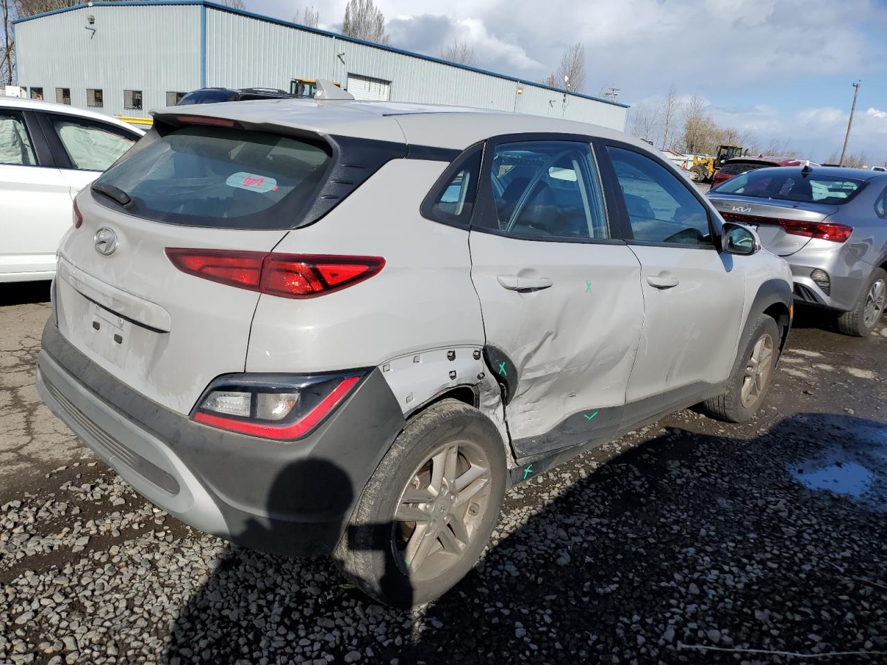 2023 Hyundai Kona VIN KM8K22AB9PU036413 Copart auction photo, rear end / side damage thumbnail 3