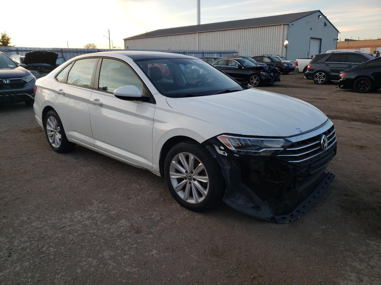 2019 Volkswagen Jetta VIN 3VWE57BU4KM017882 Copart auction photo, front end / side damage thumbnail 4