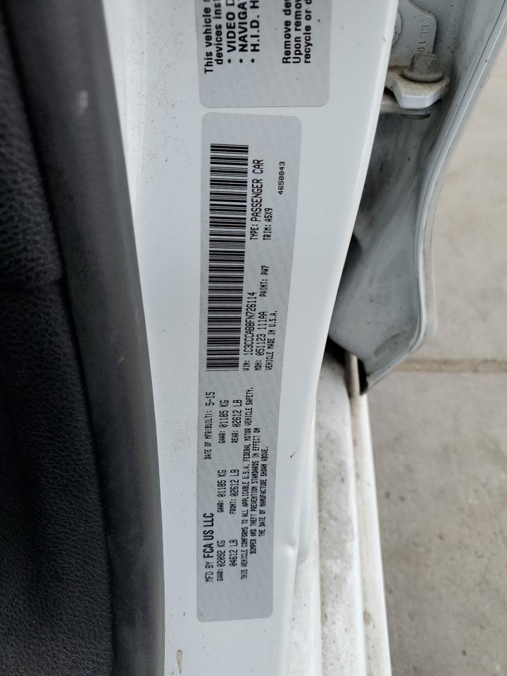 2015 Chrysler 200 VIN 1C3CCCAB8FN726114 Copart auction photo, front end damage thumbnail 13