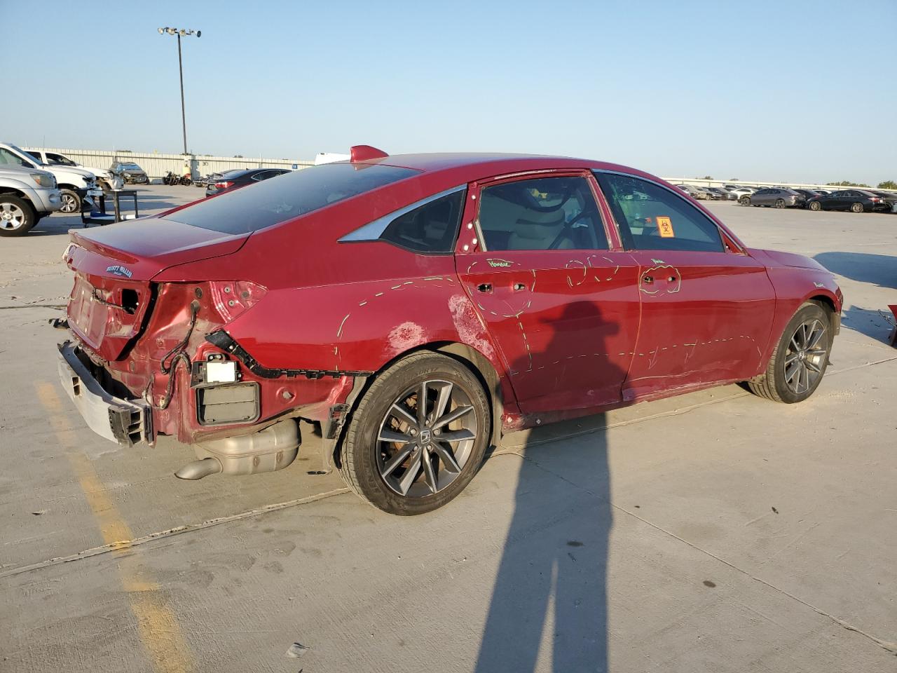 2021 Honda Accord VIN 1HGCV1F52MA091345 Copart auction photo, stripped damage thumbnail 3