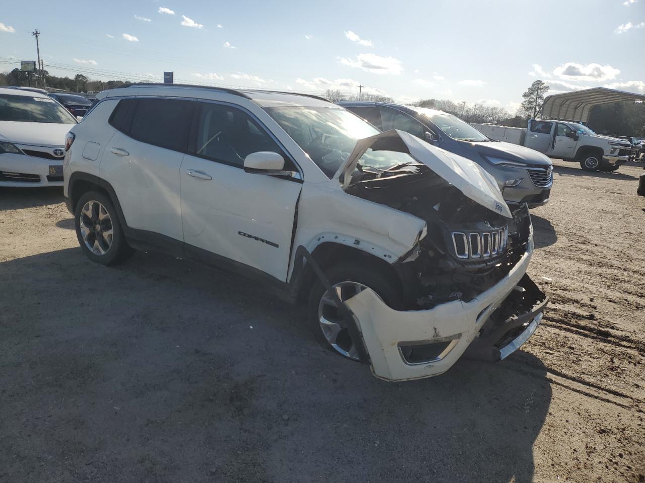 2021 Jeep Compass VIN 3C4NJDCB0MT602879 Copart auction photo, front end / side damage thumbnail 4