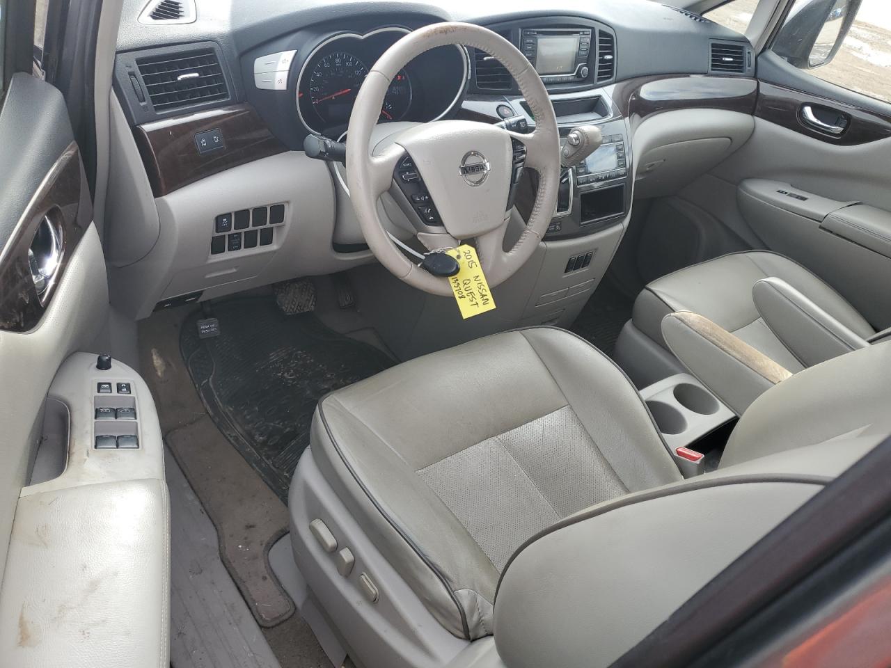 2015 Nissan Quest VIN JN8AE2KPXF9133708 Copart auction photo, rear end / side damage thumbnail 8