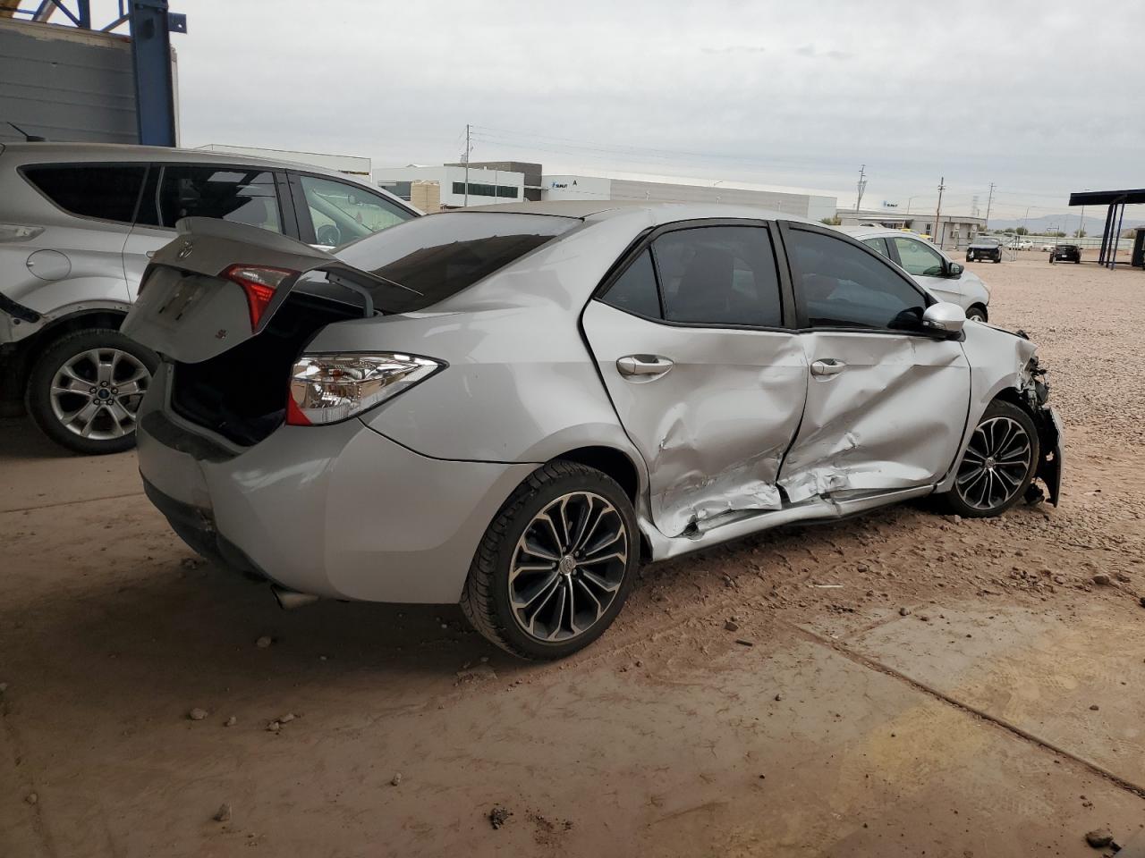 2014 Toyota Corolla VIN 2T1BURHEXEC185110 Copart auction photo, all over damage thumbnail 3