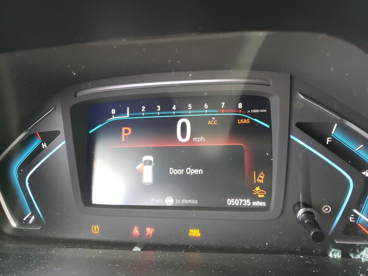 2020 Honda Odyssey VIN 5FNRL6H77LB031593 Copart auction photo, front end / side damage thumbnail 9